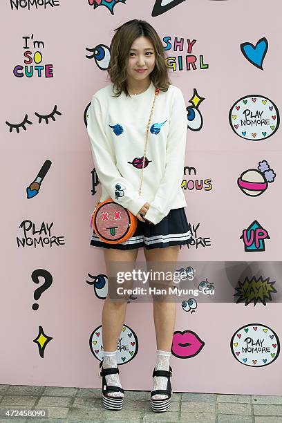 Min of girl group Miss A attends the photocall for "PlayNoMore" Pop-Up Store at the Beaker on May 7, 2015 in Seoul, South Korea.