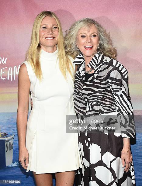 Actress Gwyneth Paltrow and actress Blythe Danner arrive at the screening of "I'll See You In My Dreams" at The London Screening Room on May 7, 2015...