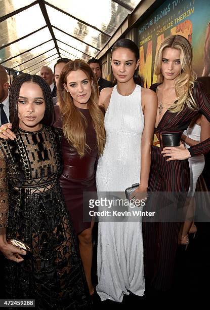 Actresses Zoe Kravitz, Riley Keough, Courtney Eaton and Abbey Lee attend the premiere of Warner Bros. Pictures' "Mad Max: Fury Road" at TCL Chinese...