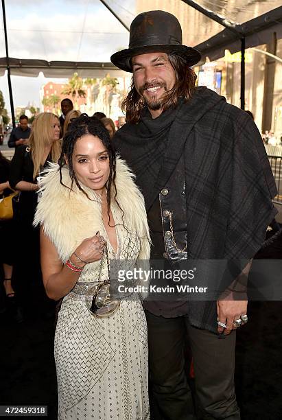 Actors Lisa Bonet and Jason Momoa attend the premiere of Warner Bros. Pictures' "Mad Max: Fury Road" at TCL Chinese Theatre on May 7, 2015 in...