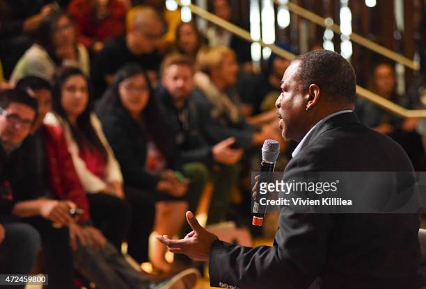 Actor and cofounder of Reading Rainbow LeVar Burton speaks at Fast Company Hosts First-Ever LA Creativity Counter Conference at 72andSunny on May 7,...