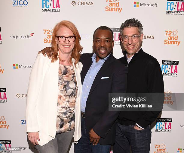 Senior editor at Fast Company Erin Schulte, actor and cofounder of Reading Rainbow LeVar Burton and editor and managing director at Fast Company Bob...