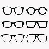 Set of Vector Glasses Frames