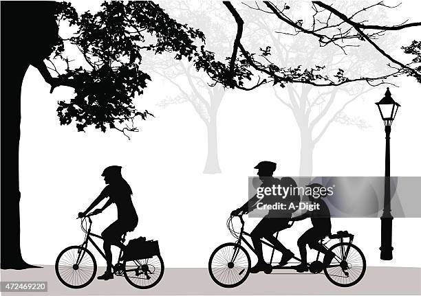 ilustrações de stock, clip art, desenhos animados e ícones de família ciclismo ritual - family cycling