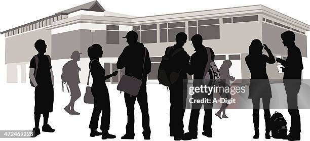 community strenght - campus stock illustrations