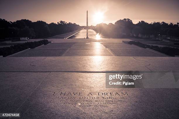 washington monument from the lincoln memorial - martin luther king or day stock pictures, royalty-free photos & images