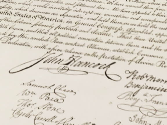 Declaration With Signatures 17 Signatures On Declaration Of Independence Stock Videos, Footage ...