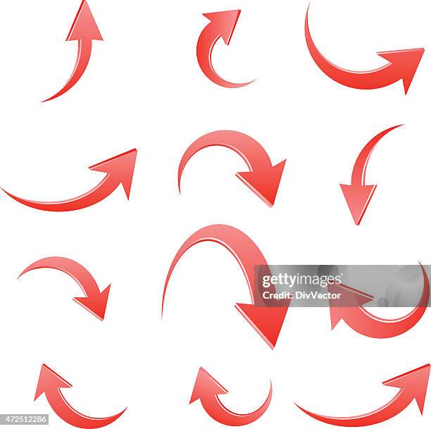 arrow icon set - below stock illustrations