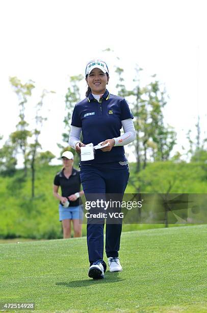 Lin Tzu-Chi of Chinese Taipei in action during the second round match on day two of 2015 Buick Golf Championship at Shanghai Qizhong Garden Golf Club...