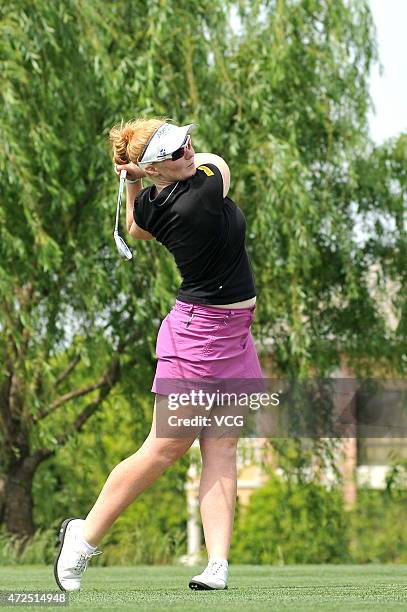 Kylie Walker of Scotland plays a shot during the second round match on day two of 2015 Buick Golf Championship at Shanghai Qizhong Garden Golf Club...