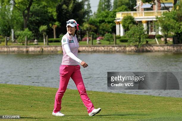 Zhou Jiayi of China in action during the second round match on day two of 2015 Buick Golf Championship at Shanghai Qizhong Garden Golf Club on May 8,...