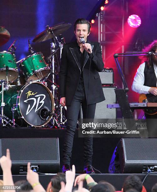 Brandon Flowers is seen in Hollywood on May 07, 2015 in Los Angeles, California.