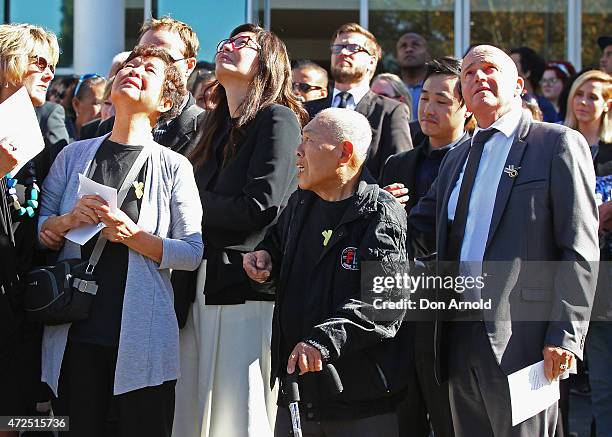 Andrew Chan's parents Helena Chan and Ken Yock Chan are seen after the funeral service for executed Bali nine member Andrew Chan at Hillsong Church,...
