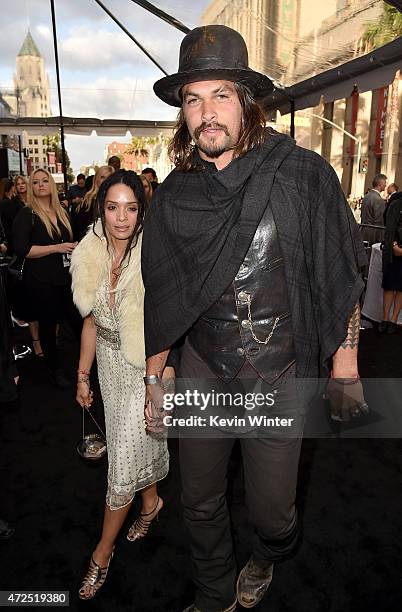 Actors Lisa Bonet and Jason Momoa attend the premiere of Warner Bros. Pictures' "Mad Max: Fury Road" at TCL Chinese Theatre on May 7, 2015 in...