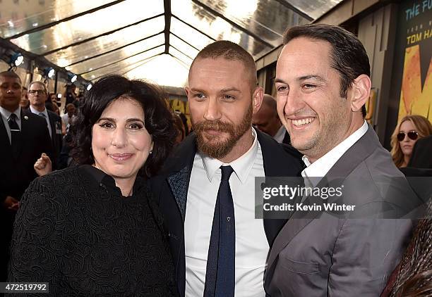 Warner Bros. Pictures Worldwide Marketing and International Distribution President Sue Kroll, actor Tom Hardy and Warner Bros. Pictures President of...