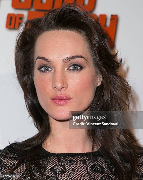 Actress Charlotte Peters attends the Los Angeles premiere of "Pound of Flesh" at Pacific Theaters at the Grove on May 7, 2015 in Los Angeles,...