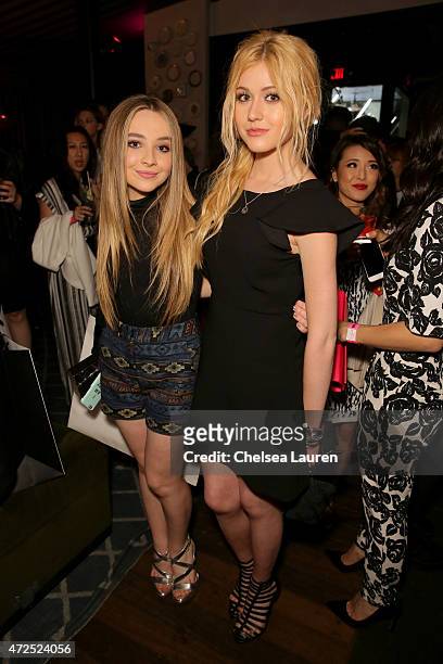 Recording artist/actress Sabrina Carpenter and actress Katherine McNamara attend the NYLON Young Hollywood Party presented by BCBGeneration at HYDE...