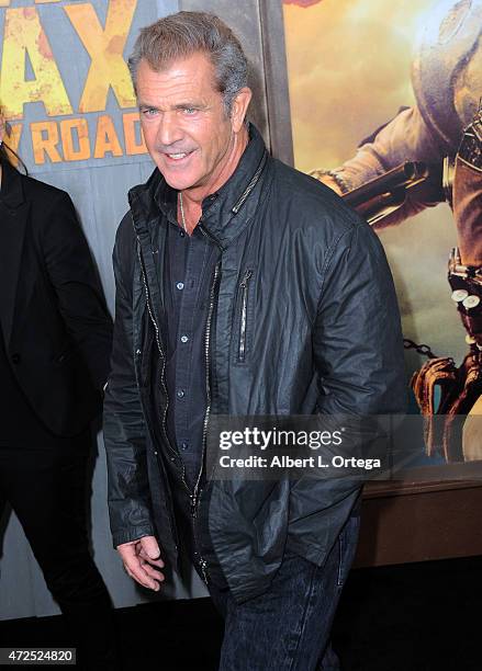 Actor Mel Gibson arrives for the premiere of Warner Bros. Pictures' "Mad Max: Fury Road" held at TCL Chinese Theatre on May 7, 2015 in Hollywood,...