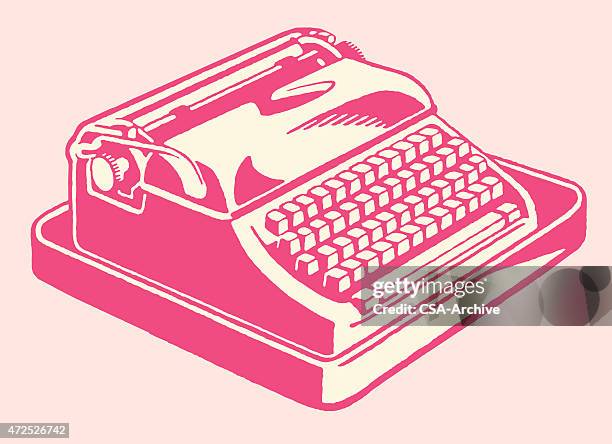 portable typewriter - typewriter vector stock illustrations
