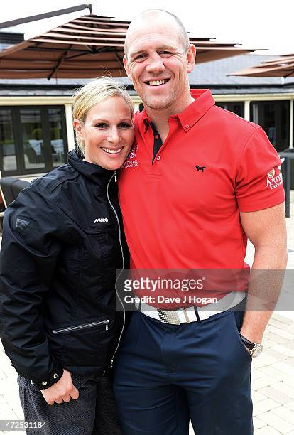 Zara Phillips and Mike Tindall attend the ISPS Handa Mike Tindall 3rd Annual Celebrity Golf Classic at The Grove Hotel on May 8, 2015 in Hertford,...