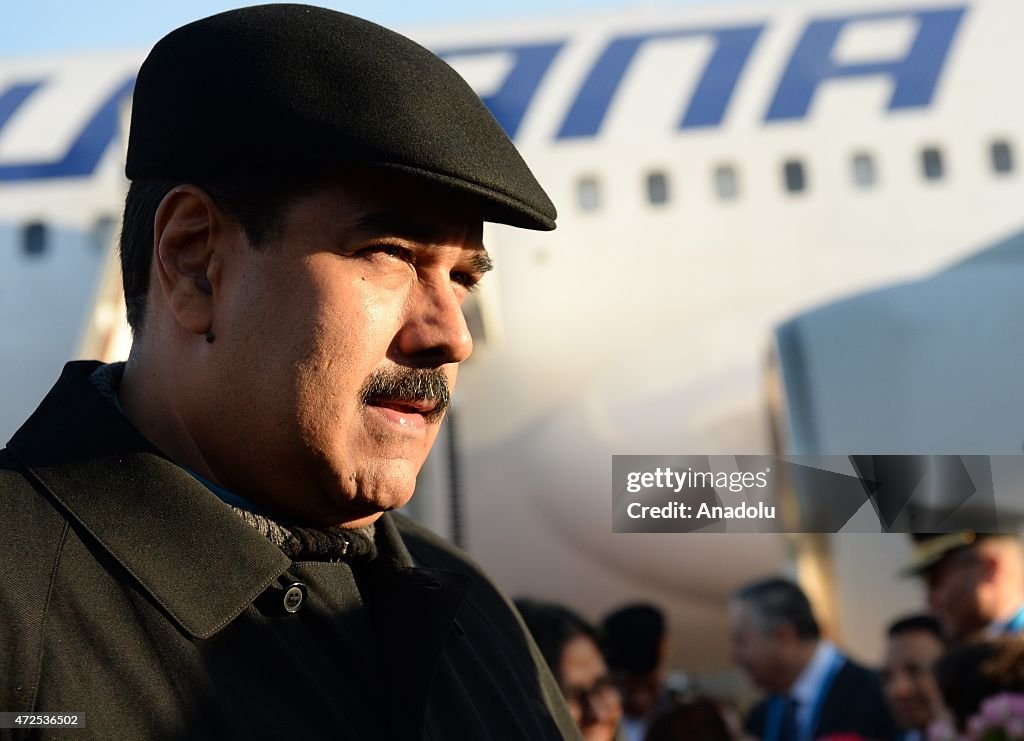 Venezuelan President Nicolas Maduro arrives in Moscow