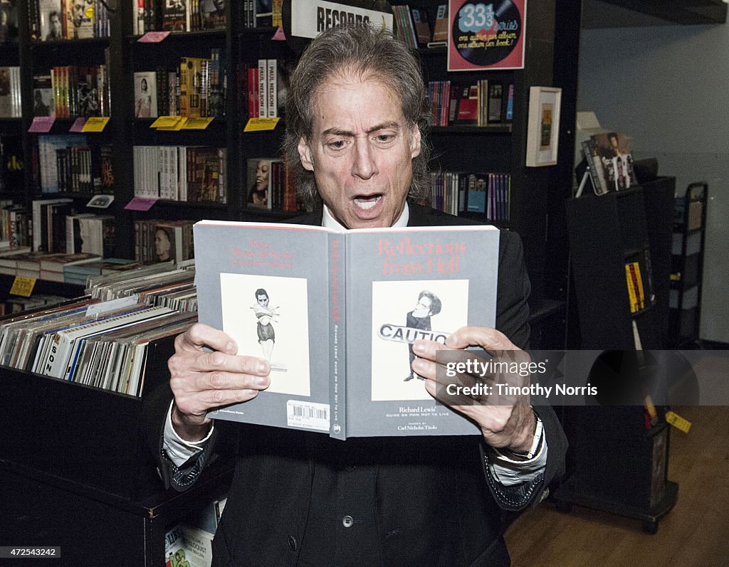 Actor And Comedian Richard Lewis Signs Copies Of His Novel "Reflections From Hell"