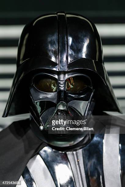 Wax figure of the Star Wars characters Darth Vader is displayed on the occasion of Madame Tussauds Berlin Presents New Star Wars Wax Figures at...