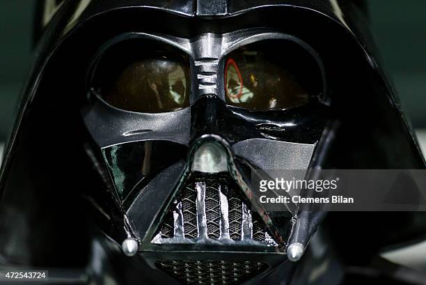 Wax figure of the Star Wars characters Darth Vader is displayed on the occasion of Madame Tussauds Berlin Presents New Star Wars Wax Figures at...