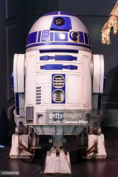 Wax figure of the Star Wars robot character R2-D2 is displayed on the occasion of Madame Tussauds Berlin Presents New Star Wars Wax Figures at Madame...