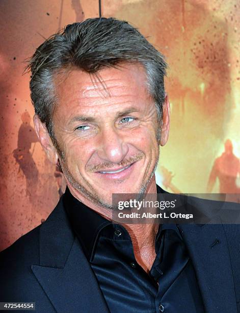 Actor Sean Penn arrives for the Premiere Of Warner Bros. Pictures' "Mad Max: Fury Road" held at TCL Chinese Theatre on May 7, 2015 in Hollywood,...