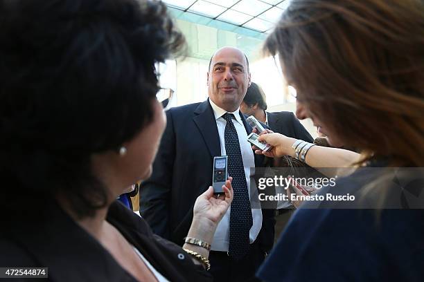 President of Regione Lazio Nicola Zingaretti attends the Fondazione Cinema Per Roma press conference at Palazzo Delle Esposizioni on May 7, 2015 in...