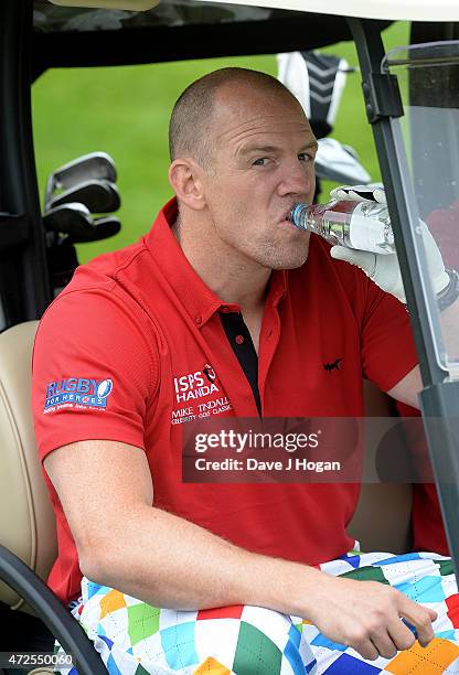 Mike Tindall takes part in the ISPS Handa Mike Tindall 3rd Annual Celebrity Golf Classic at The Grove Hotel on May 8, 2015 in Hertford, England.