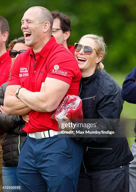 Mike Tindall and Zara Phillips attend the ISPS Handa Mike Tindall 3rd Annual Celebrity Golf Classic at the Grove Hotel on May 8, 2015 in Hertford,...