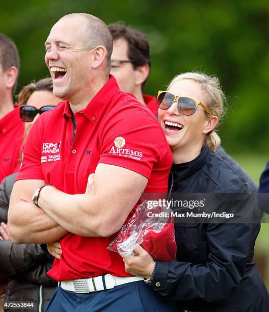 Mike Tindall and Zara Phillips attend the ISPS Handa Mike Tindall 3rd Annual Celebrity Golf Classic at the Grove Hotel on May 8, 2015 in Hertford,...