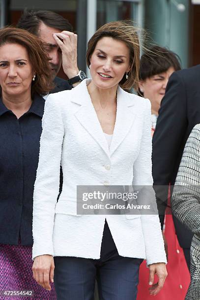 Queen Letizia of Spain attends the Red Cross World Day Commemoration at the Miguel Delibes auditorium on May 8, 2015 in Valladolid, Spain.