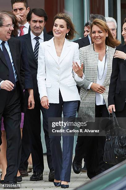 Queen Letizia of Spain attends the Red Cross World Day Commemoration at the Miguel Delibes auditorium on May 8, 2015 in Valladolid, Spain.