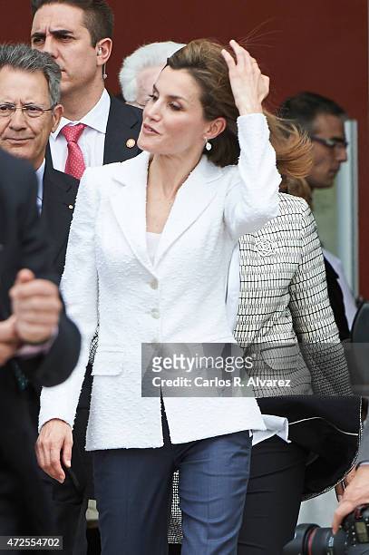 Queen Letizia of Spain attends the Red Cross World Day Commemoration at the Miguel Delibes auditorium on May 8, 2015 in Valladolid, Spain.