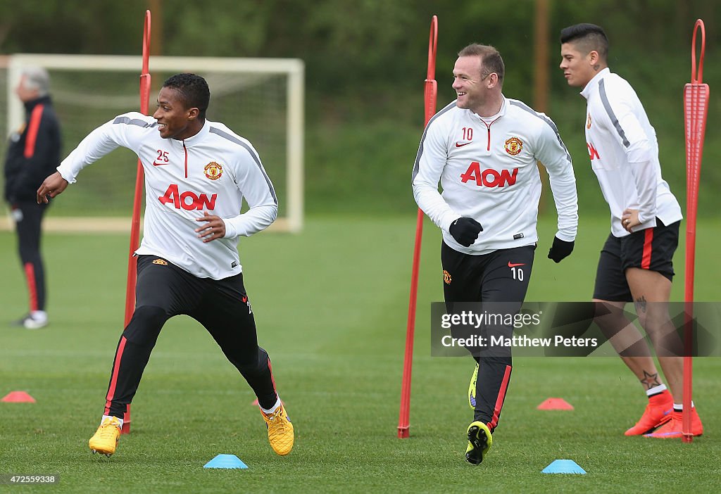 Manchester United Training Session and Press Conference