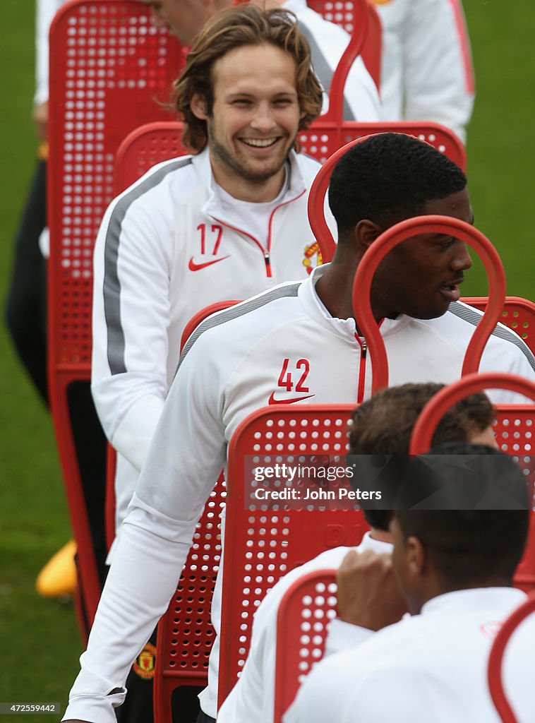 Manchester United Training Session and Press Conference