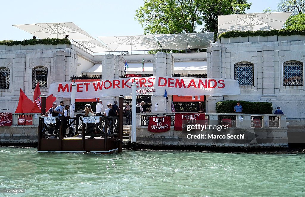 Occupation Of Peggy Guggenheim Museum In Venice