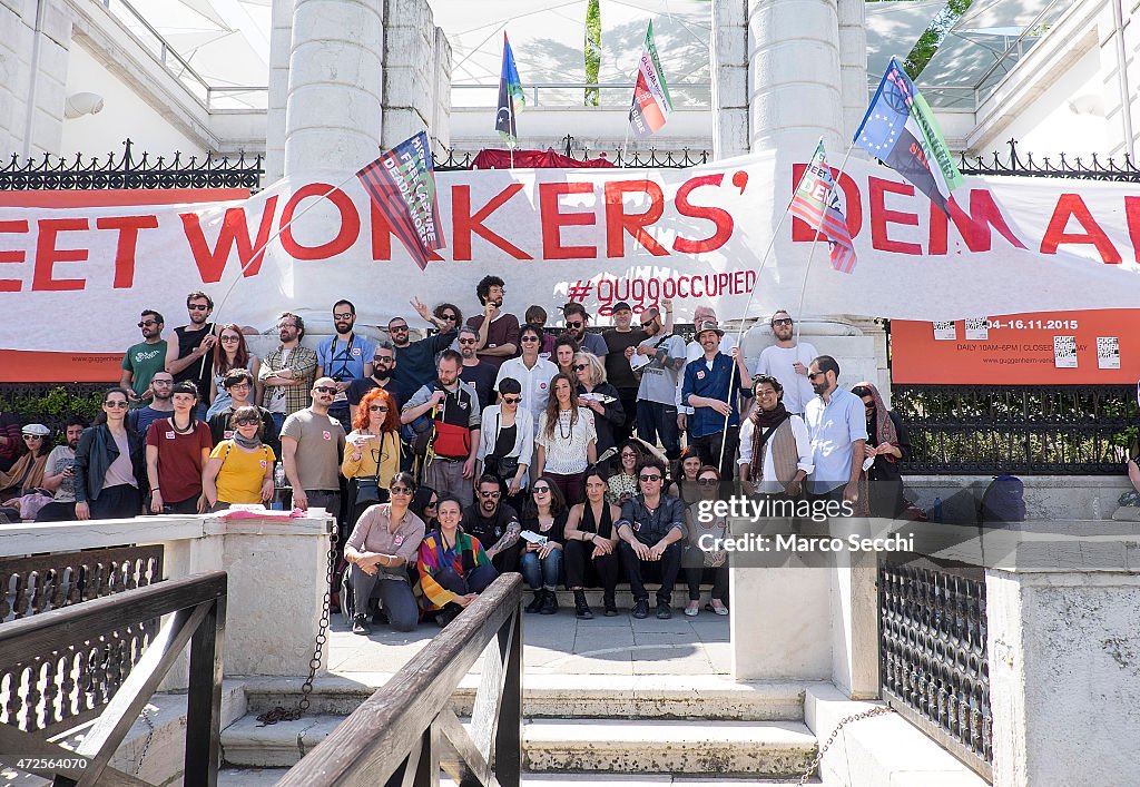 Occupation Of Peggy Guggenheim Museum In Venice