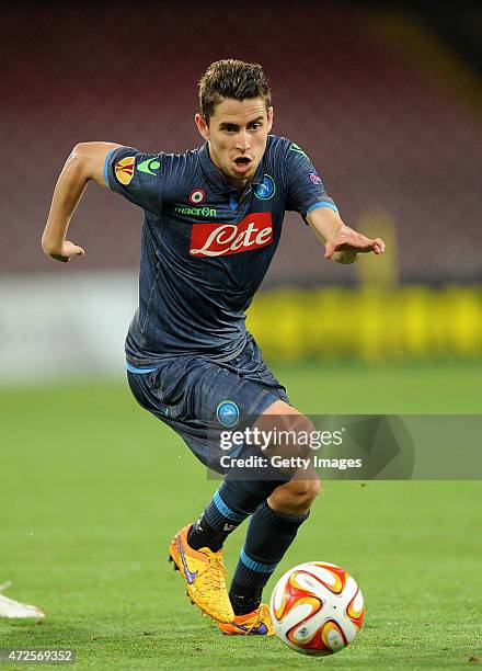 Jorginho of Napoli in action during the UEFA Europa League Semi Final between SSC Napoli and FC Dnipro Dnipropetrovsk on May 7, 2015 in Naples, Italy.