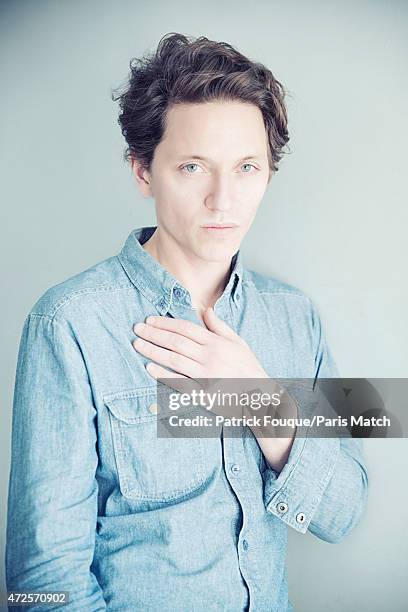 Singer Raphael Haroche is photographed for Paris Match on April 23, 2015 in Paris, France.