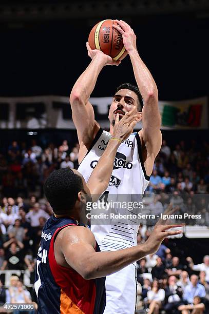 Valerio Mazzola of Granarolo competes with Austin Freeman of Acea during the LegaBasket of serie A match between Virtus Granarolo Bologna and Acea...