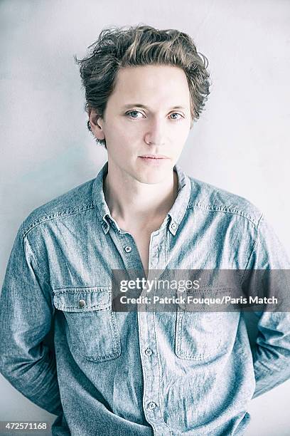 Singer Raphael Haroche is photographed for Paris Match on April 23, 2015 in Paris, France.