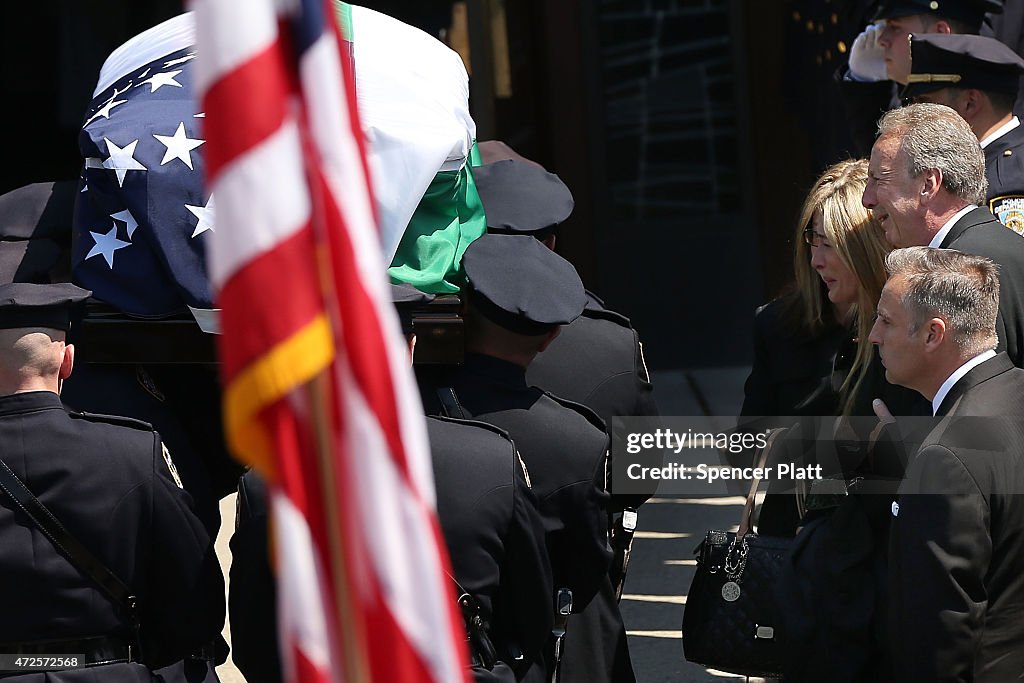 Funeral Held For NYPD Officer Brian Moore Fatally Shot On Duty