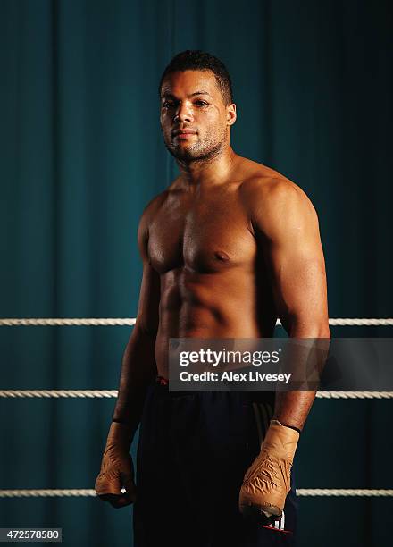 Joe Joyce of the Team GB Boxing Team poses for a portrait after the official team announcement for the Baku Games at the English Institute of Sport...