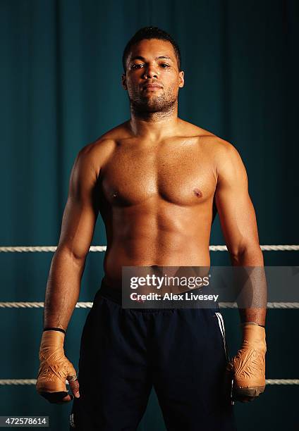 Joe Joyce of the Team GB Boxing Team poses for a portrait after the official team announcement for the Baku Games at the English Institute of Sport...