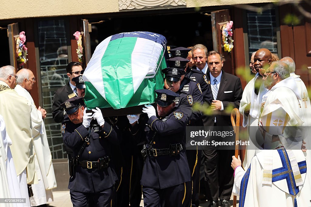 Funeral Held For NYPD Officer Brian Moore Fatally Shot On Duty