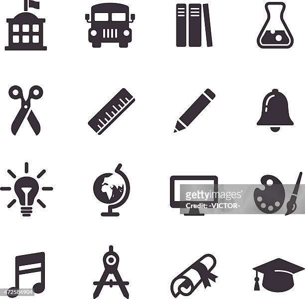 education icons - acme series - ruler stock illustrations